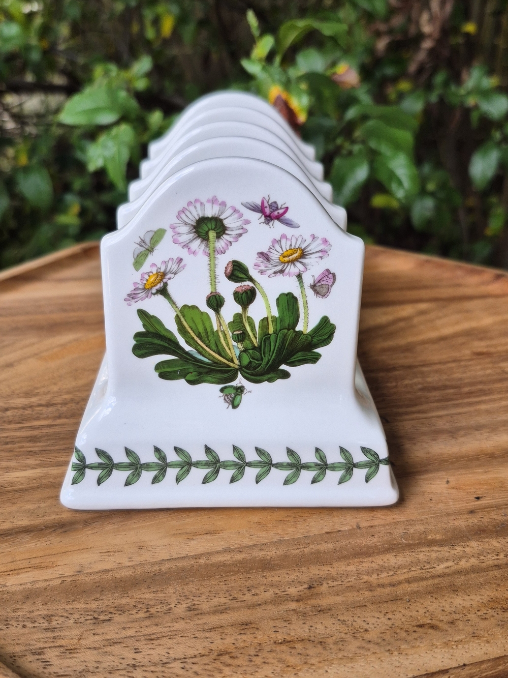 Vintage Portmeirion Botanic Garden Toast Rack Letter Holder – Daisy Motif, 1972